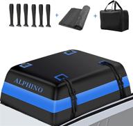 21 cubic feet car roof bag: waterproof military quality rooftop cargo carrier with anti-tear pvc, storage bag & anti-slip mat - fits all vehicles with or without rack logo