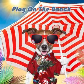 img 2 attached to Stylish Pet Summer Shirt Set: 4-Piece Hawaiian Dog T-Shirt with Straw Hat – Ideal for Small Dogs & Cats on Summer Beach!