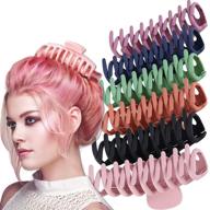 💇 non-slip matte hair claw clips, large strong hold comfortable big hair clips for thick and long hair, 4.3 inch 6 pcs - fashion accessories logo