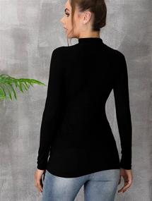 img 1 attached to UNTYHOTS Sleeves Turtleneck Pullover Lightweight