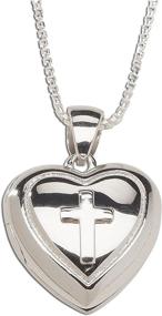 img 4 attached to 👼 Sacred Keepsake: Sterling Silver Communion Locket Necklace for Girls - Exquisite Jewelry Piece