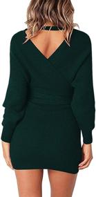 img 1 attached to Cutiefox Womens Shoulder Bodycon Sweater Women's Clothing in Dresses