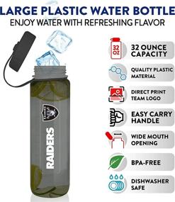 img 3 attached to 🦆 Duck House NFL Fan Shop NFL Clear Plastic Water Bottle: Screw-on Lid with Strap, Water Level Indicators, Easy to Grip and Carry, BPA-Free