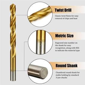 img 2 attached to 🔩 Migiwata 1.0-10mm Metric Jobber Twist Drill Bit Set for Precise Drilling