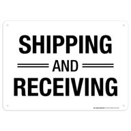 shipping receiving sign protected weatherproof logo