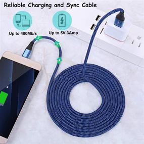 img 3 attached to Кабель Costyle USB C, 5 шт 10фт Вид C в A мужской зарядный синхронизационный и быстрая зарядка Нейлоновый плетеный шнур - Совместим с Samsung Galaxy S9, S8, Note 8, Pixel 4 XL, 3, 2, Switch - Черный, Розовый, Зеленый, Синий, Фиолетовый