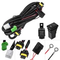 huiqiaods fog light wiring harness with 🚘 relay switch for toyota, gm, hyundai and peugeot logo