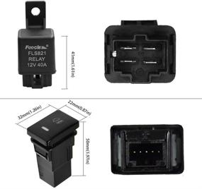 img 1 attached to HUIQIAODS Fog Light Wiring Harness with 🚘 Relay Switch for Toyota, GM, Hyundai and Peugeot