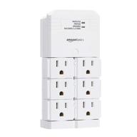 ⚡ power up safely with amazon basics rotating wall mount surge protector - 1080 joules logo