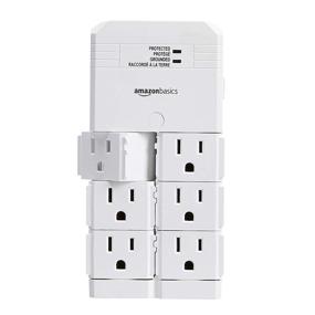 img 2 attached to ⚡ Power Up Safely with Amazon Basics Rotating Wall Mount Surge Protector - 1080 Joules