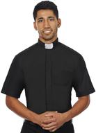 short sleeves collar clergy shirt men's clothing logo