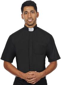 img 1 attached to Short Sleeves Collar Clergy Shirt Men's Clothing