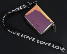 img 2 attached to 👛 Holographic Wallet Credit Detachable Lanyard for Women's Handbags & Wallets: Stylish and Convenient Accessory