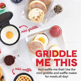 img 3 attached to 🧇 Dash Mini Maker Waffle Maker + Griddle: 2-Pack Aqua Set