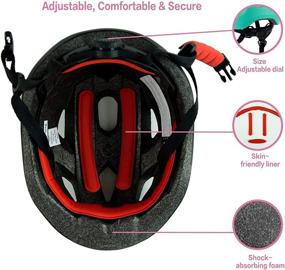 img 1 attached to 🚴 Adjustable Toddler Kids Bike Helmet for Boys and Girls, CPSC Certified Multi-Sport Helmet with LED Light - From Infant to Child, Available in 2 Sizes