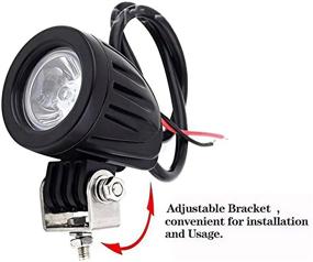 img 2 attached to 🚀 High-Performance AUTOSAVER88 2PACK 12W LED Spot POD Race Lights: Off Road Motorcycle Dirt Bike Fog Driving Work Lights with 1200LM & IP68 Waterproof Rating