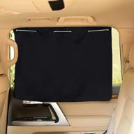 🚗 pony dance car curtains - foldable sun blockers for endothelium seat - portable auto accessory panels drapes - 27.5" w x 20.5" l - black, set of 2 logo