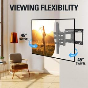 img 1 attached to 📺 Sliding TV Wall Mount by Mounting Dream for 42-70 Inch TVs | Easy Centering, Full Motion & Articulating Arm | VESA 600x400mm, 100 lbs | MD2618