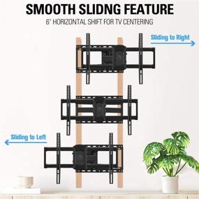 img 2 attached to 📺 Sliding TV Wall Mount by Mounting Dream for 42-70 Inch TVs | Easy Centering, Full Motion & Articulating Arm | VESA 600x400mm, 100 lbs | MD2618