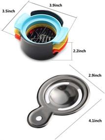 img 3 attached to 🥚 Stainless Steel Egg Slicer with 3 Slicing Styles, Fruit Sorter, and Egg Separator - Pack of 2