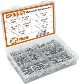 img 2 attached to 🔩 Ultimate Aluminum Rivets Assortment: Explore ISPINNER's 385Pcs Package