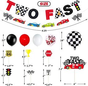 img 2 attached to 🏎️ Speed into Fun with Race Car Two Fast Party Decorations for a Racing-Themed 2nd Birthday Bash!