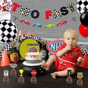 img 3 attached to 🏎️ Speed into Fun with Race Car Two Fast Party Decorations for a Racing-Themed 2nd Birthday Bash!