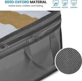 img 1 attached to Adjustable Expandable Clothes Storage Bags - 2 Pack [70L Capacity] - Compact Under Bed 📦 Storage or Large Clothing Storage Bag - Reinforced Carry Handles - Ideal for Comforter Blanket Bedding