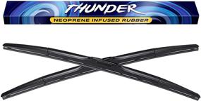 img 4 attached to 🔥 Spearhead THUNDER 22"+22" Hybrid Wiper Blades: Unmatched Performance with Neoprene Infused Rubber, Superior to Silicone (Pair)