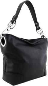 img 4 attached to Женские сумки и кошельки Hobo с черным металлическим оборудованием для плеча