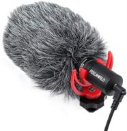 feelworld fm8: universal compact shotgun microphone with shock mount, wind shield, and 3.5mm conversion cable – perfect for audio recording, smartphones, dslr camera filmmaking, vlogging, music, and live streaming logo