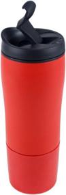 img 3 attached to 🔴 Red BPA-free Plastic Mighty Mug Biggie Tumbler, 18 oz - The Travel Mug That Won't Fall