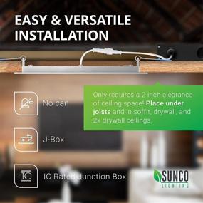 img 2 attached to 💡 24-пакет потолочных светильников Sunco Lighting Slim 6 дюймов с светодиодной подсветкой с засыпкой