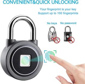 img 2 attached to MEGAFEIS Smart Padlock with Keyless Biometric, Bluetooth Lock, Mobile APP, Water Resistant, Suitable for Gym, Sports, Bike, School, Locker and Storage - Grey
