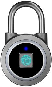 img 4 attached to MEGAFEIS Smart Padlock with Keyless Biometric, Bluetooth Lock, Mobile APP, Water Resistant, Suitable for Gym, Sports, Bike, School, Locker and Storage - Grey