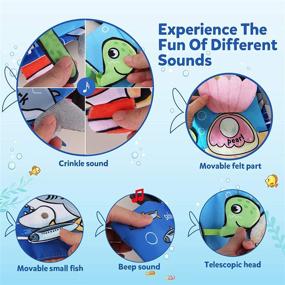 img 3 attached to Vanmor Baby Soft Cloth Book: Interactive Sea Animal Tail Activity Book with Hand Puppet - Perfect Educational Toy for Babies, Infants, and Toddlers