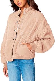 img 4 attached to 🧥 [BLANKNYC] Women's Tencel Drop Shoulder Quilted Jacket - Luxurious Fashion Clothing