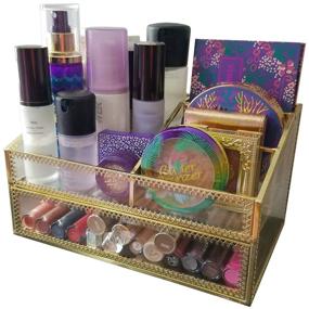 img 4 attached to Organizer Cosmetic Stunning Countertop VanityTray