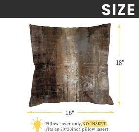 img 1 attached to 🎨 Set of 2 Brown Decorative Throw Pillows - 18x18 Tan Pillow Covers for Couch Bed Living Room - Rust Grey Art Painting Cushion Pillowcases by COLORPAPA