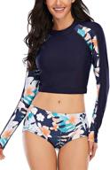 👙 lafykoly women's uv protection two piece swimsuit tankini sets - long sleeve rash guard for superior sun safety logo