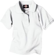 👕 dickies little girls picot collar tops, tees & blouses: stylish clothing for girls logo