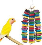 🦜 large parrot chewing toys - natural wood hanging toy for african greys, parrots, cockatoos, macaws - suitable for small, medium, and large birds - vuaohiy logo