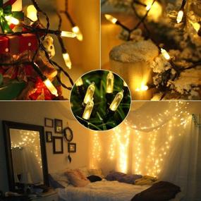 img 1 attached to 🎄 Joomer Battery Christmas Lights, 33ft 100LED Battery Operated Mini String Lights with 8 Lighting Modes and Timer - Waterproof for Home, Garden, Party, Holiday, Christmas Trees Decoration (Warm White)