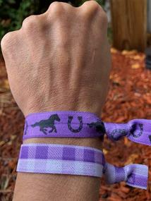 img 1 attached to 🎀 Infinity Collection: Pink and Purple Horse Hair Ties for Equestrian – Cowgirl Hair Accessories with No Crease Elastics