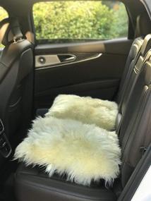 img 3 attached to 🐑 Premium Australian Sheepskin Fur Throw Pillow in Beige for Sofa, Bedroom, Couch - Universal Fit & Decorative Thick Sheepskin Wool Fur Pillow