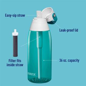 img 2 attached to 🚰 Brita Hard Plastic Filtering Bottle, 36 oz, Sea Glass: Stay Hydrated on the Go!