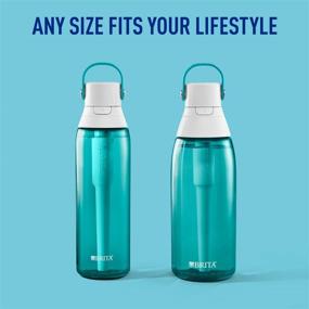 img 1 attached to 🚰 Brita Hard Plastic Filtering Bottle, 36 oz, Sea Glass: Stay Hydrated on the Go!