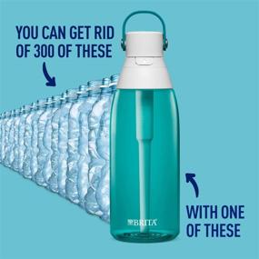 img 3 attached to 🚰 Brita Hard Plastic Filtering Bottle, 36 oz, Sea Glass: Stay Hydrated on the Go!