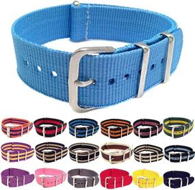 img 2 attached to 👌 Nylon NATO Watch Strap: Stylish and Durable Wrist Accessory