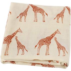 img 4 attached to 🦒 LifeTree Muslin Swaddle Blankets: Super Soft, Bamboo Cotton Baby Swaddle Blanket Collection with Giraffe Print - Lightweight, Breathable, & Earthy Colors (47 x 47 inches)